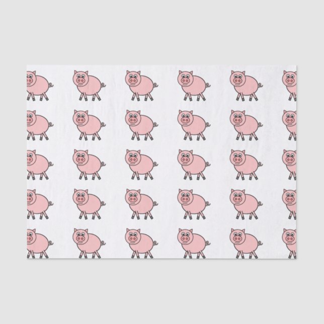 Papier Mousseline Porc rose (Recto)