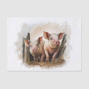 Papier Mousseline Porcs de ferme de porcelets