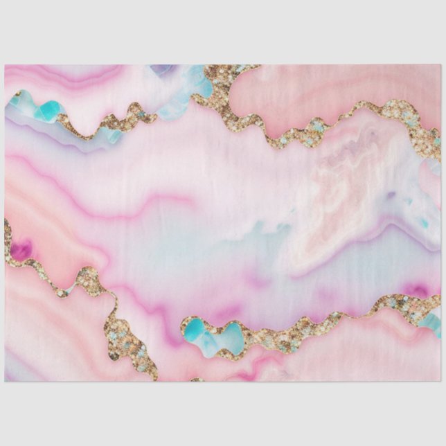 Papier Mousseline Porte rose clair Marbre Collection populaire (Recto)