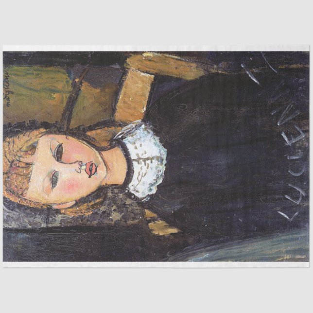 Papier Mousseline Portrait de Ceroni, Modigliani (Recto)