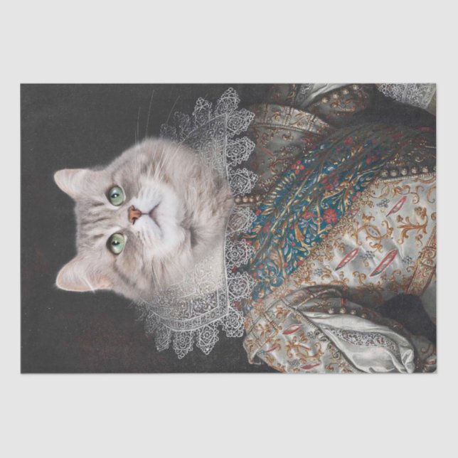 Papier Mousseline Portrait de chat (Recto)