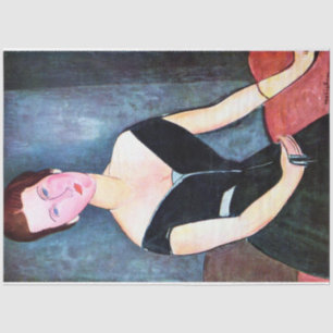 Papier Mousseline Portrait de la femme, Modigliani