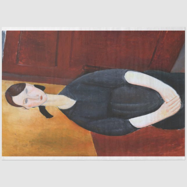 Papier Mousseline Portrait de Paulette Jourdain, Modigliani (Recto)