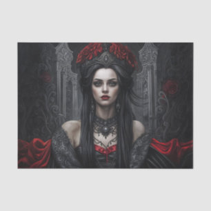 Papier Mousseline Portrait de reine gothique découpage Vampire som