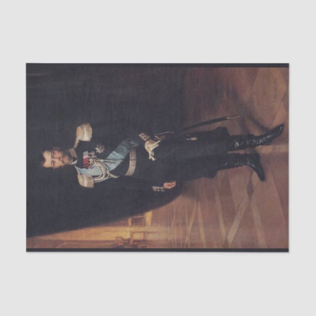 Papier Mousseline Portrait du tsar Nicholas II (par Albert Edelfeel) (Recto)
