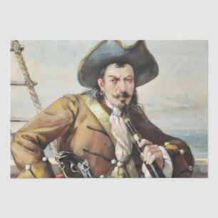 Papier Mousseline « Portrait d'un Pirate » par un artiste inconnu