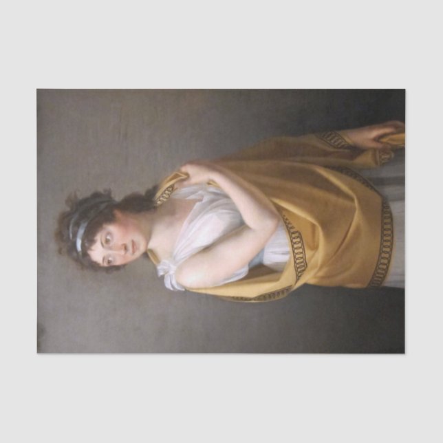 Papier Mousseline Portrait d'une dame par Marie-Guillemine Benoist (Recto)