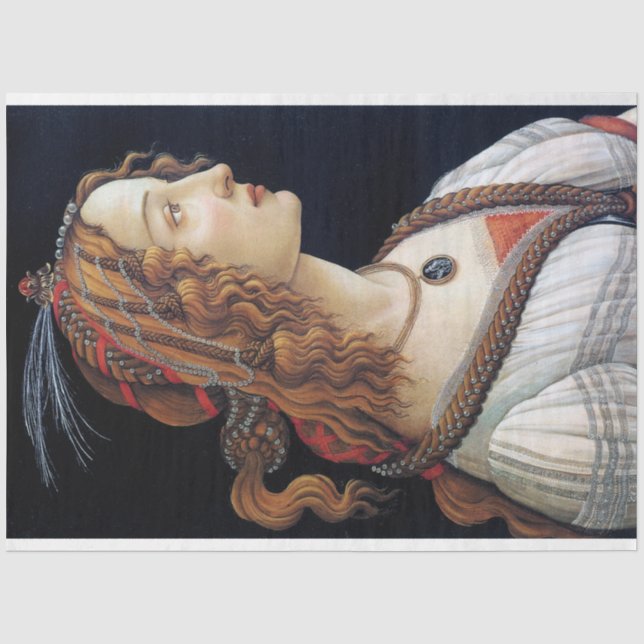 Papier Mousseline Portrait d'une dame, Sandro Botticelli (Recto)