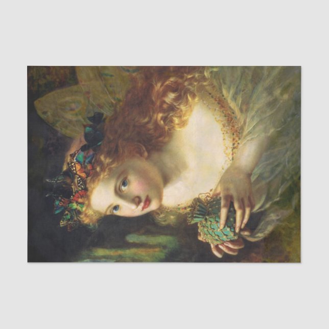 Papier Mousseline Portrait d'une fée par Sophie Anderson (Recto)