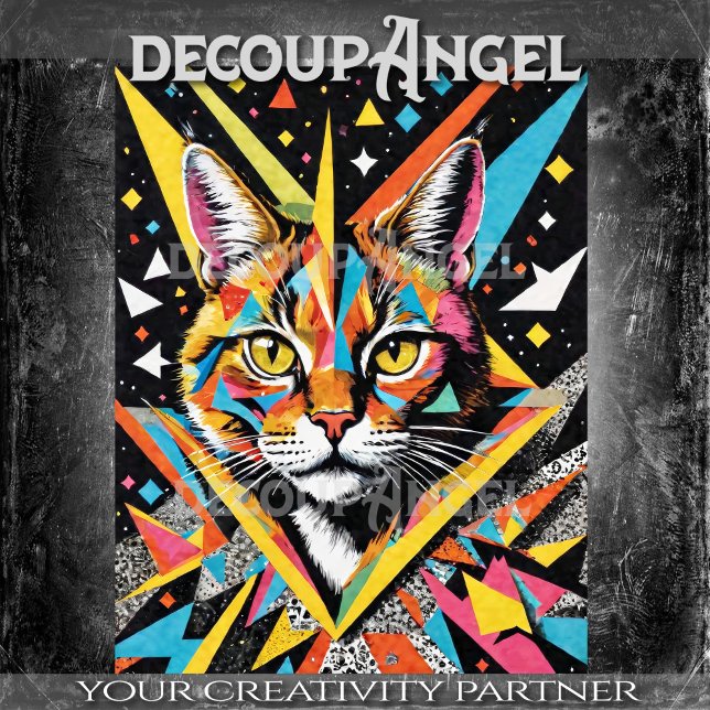 Papier Mousseline Portrait MCM de la page de découpage de chat (Créateur téléchargé)