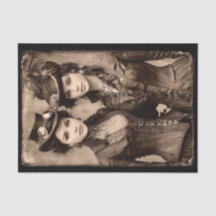 Portrait of Two Steampunk Women DX5R Decoupage
