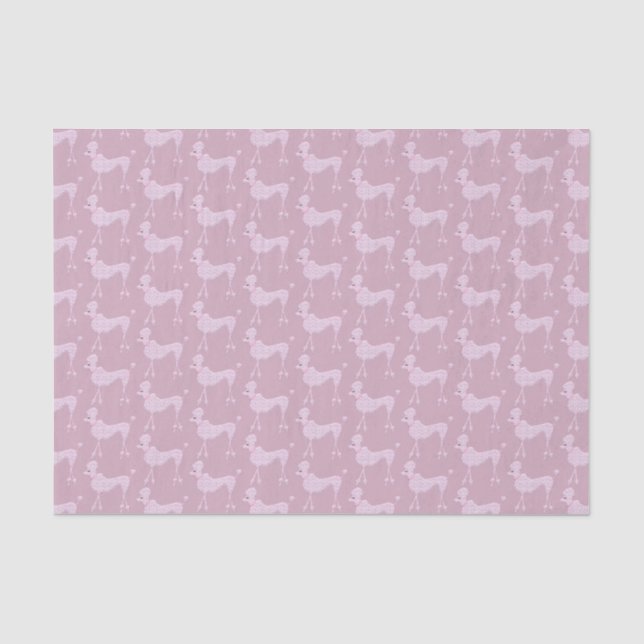 Papier Mousseline Posh rose pourpre chien chien Motif (Recto)
