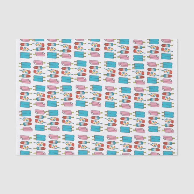 Papier Mousseline Posicles en papier de tissus (Recto)