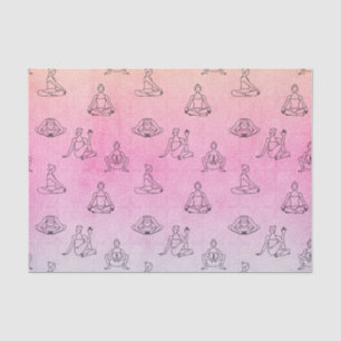 Papier Mousseline Positions Yoga Rose (Design 75 Pink Series)