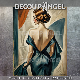 Papier Mousseline Poster Art Déco Vintage des années 1920 #5 - Décou
