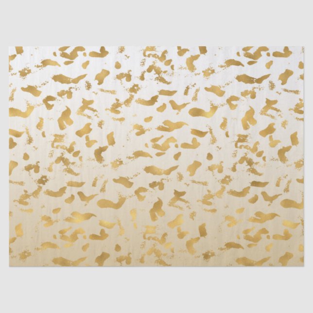 Papier Mousseline Poster de animal blanc d'Ombre d'or (Recto)