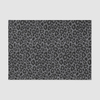 Papier Mousseline Poster de animal gris et léopard noir