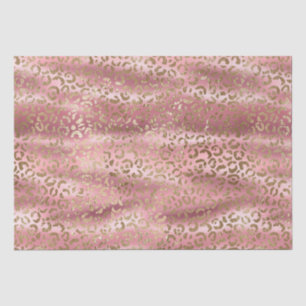 Papier Mousseline Poster de animal léopard doré rose Glam