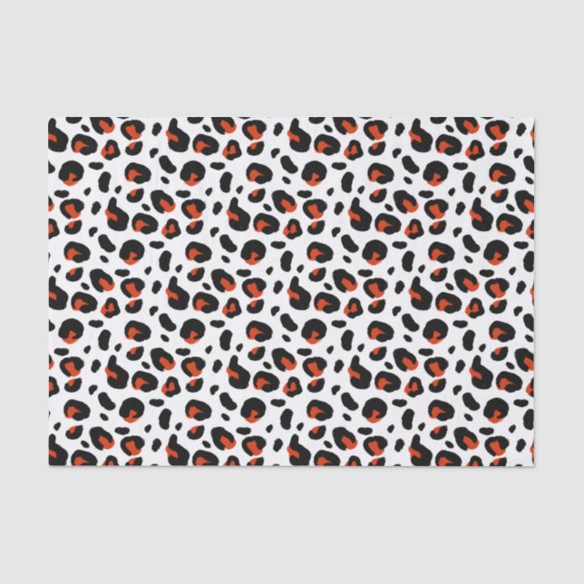 Papier Mousseline Poster de animal orange noir et foncé (Recto)