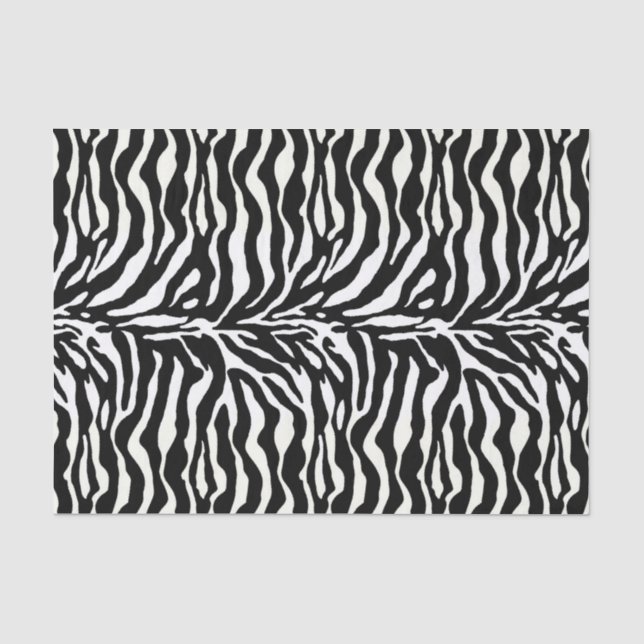 Papier Mousseline Poster de animal, Zèbre en noir et blanc (Recto)