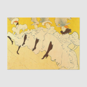 Papier Mousseline Poster de la fille dansante Jaune Toulouse Lautrec