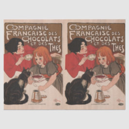 Papier Mousseline Poster publicitaire Tissu Papier-Retro Chocolat