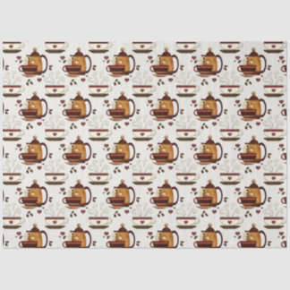 Papier Mousseline Pot de café & tasses jolie Motif dénoupage Tissu P