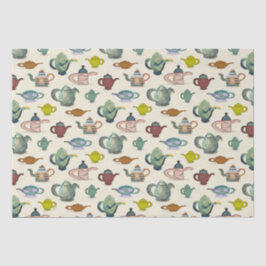 Papier Mousseline Pots de thé dans un joli motif