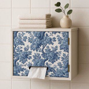 Papier Mousseline Poudre Romantique Toile Bleue Française Florale Vi