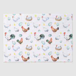Papier Mousseline Poulet Famille Agricole Papier Tissu