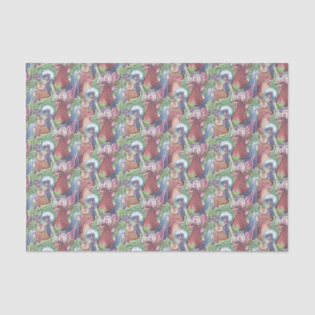 Papier Mousseline Poulets et vins (Recto)