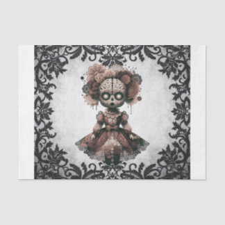 Papier Mousseline Poupée de dentelle gothique
