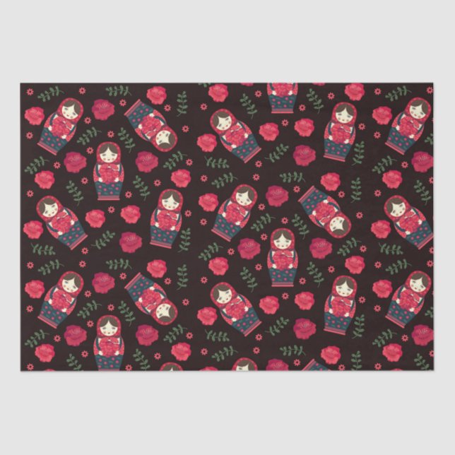 Papier Mousseline Poupées d'imbrication (Recto)