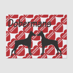 Papier Mousseline Pour l'amour de Doberman Pinscher Dogs