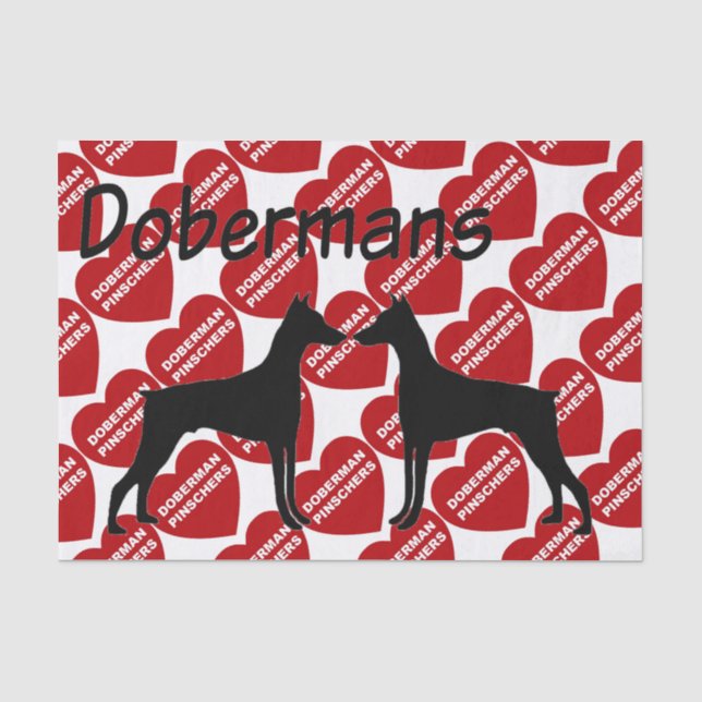 Papier Mousseline Pour l'amour de Doberman Pinscher Dogs (Recto)