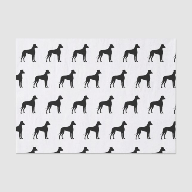Papier Mousseline Pour l'amour des grands chiens de Danse Silhouette (Recto)