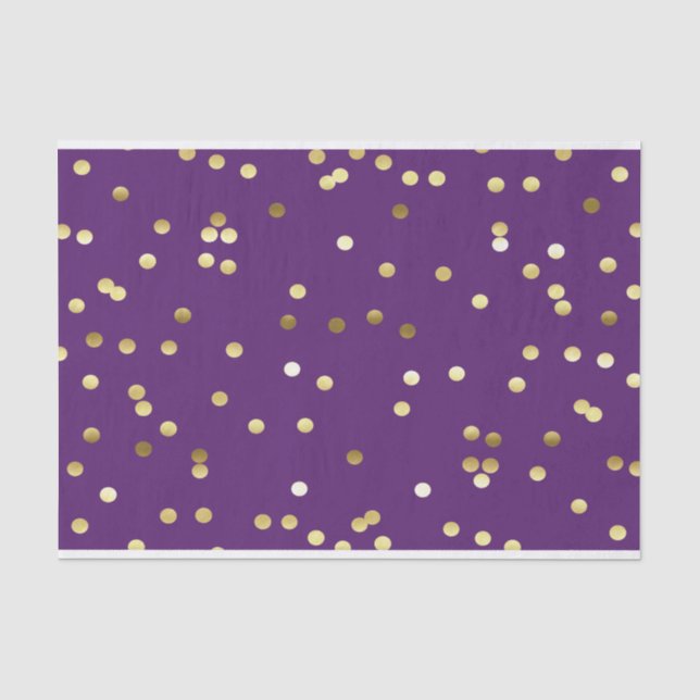 Papier Mousseline Pourpre chic de confettis de feuille d'or (Recto)