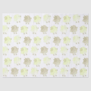 Papier Mousseline Poussins jaunes neutres de birdie de beau bébé
