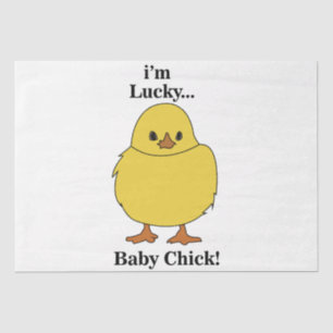 Papier Mousseline Poussins Je Suis Chanceux Bébé Poussin