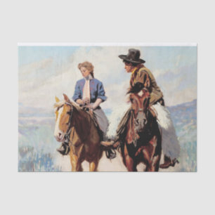 Papier Mousseline « Prairie Courtship » par W Herbert Dunton