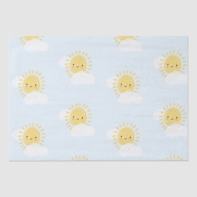 Papier Mousseline Premier anniversaire Baby shower Sunshine Cute Par (Recto)