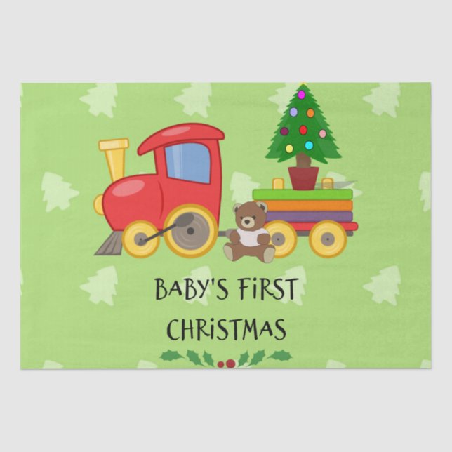 Papier Mousseline Premier Noël du bébé (Recto)