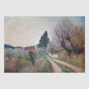Papier Mousseline PREMIER PRINTEMPS EN GOUVERNALAIS / Paysage Toscan