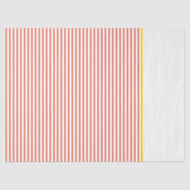 Papier Mousseline Préppy Orange White Stripes Jaune Cadeau Enveloppe (Recto)
