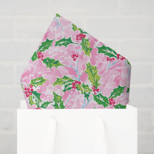 Papier Mousseline Preppy Palm Beach Christmas Holly