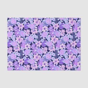 Papier Mousseline Preppy Palm Beach Imprimer Lavande & Tortues viole