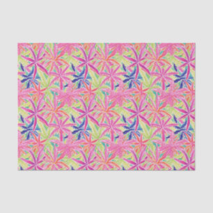 Papier Mousseline Preppy Palm Beach Motif de fleurs tropicales