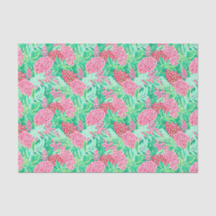 Papier Mousseline Preppy Palm Beach Motif de fleurs tropicales