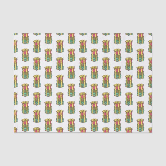 Papier Mousseline Présentations de Noël enroulées empilées Noël (Recto)