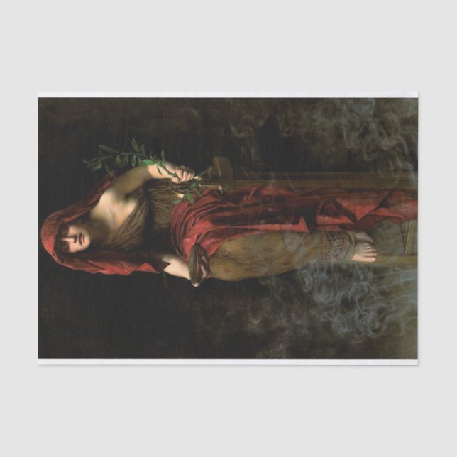 Papier Mousseline Prêtre de Delphi John Collier Peinture (Recto)